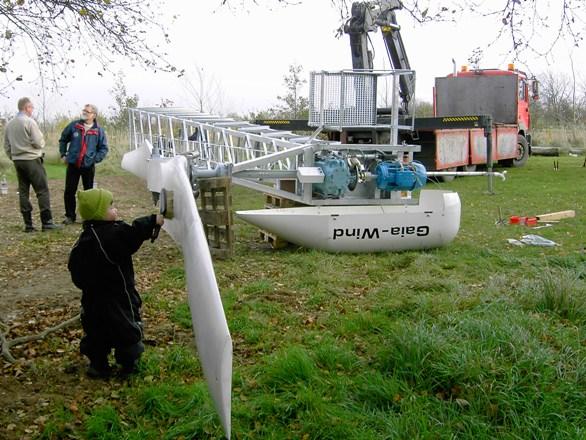 Gaia Turbine being erected in Denmark